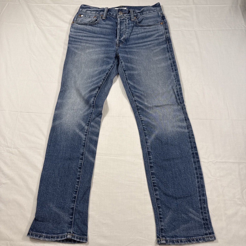 JEANS STRAIGHT SLIM American Eagle Men 29X30 Dark Blue Denim Pants Flex Stretch